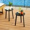 2x Small Side Table Round End Table Wood Plant Stand 3-Legs Stool Furniture Home